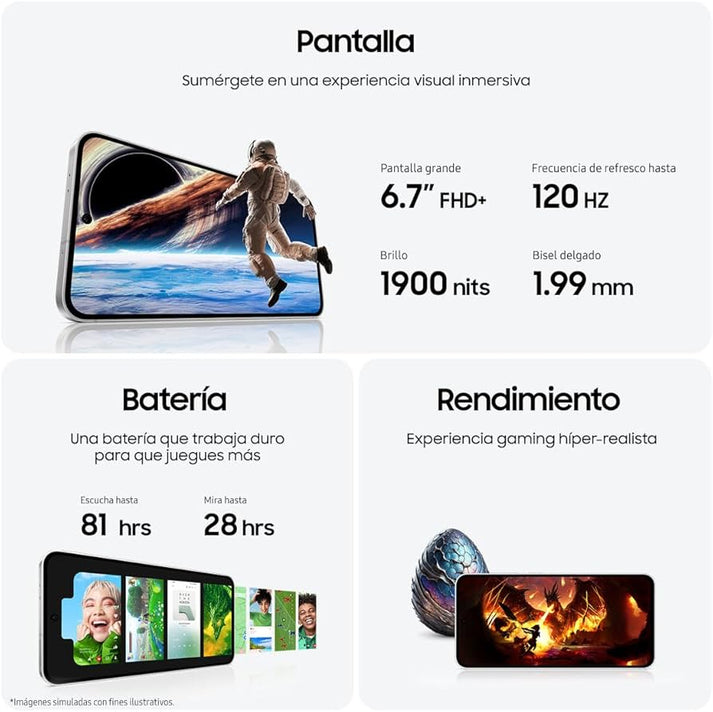 SAMSUNG Galaxy S24 FE 5G Gris 8GB RAM 256GB, AI, Nacional con Garantía